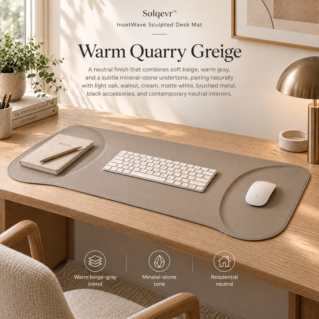 Solqevr™ InsetWave Sculpted Desk Mat
