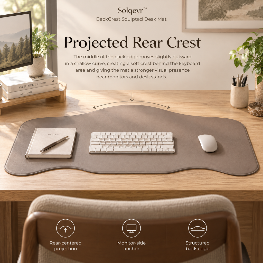 Solqevr™ BackCrest Sculpted Desk Mat