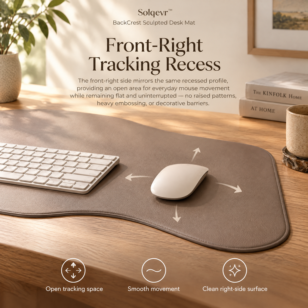 Solqevr™ BackCrest Sculpted Desk Mat