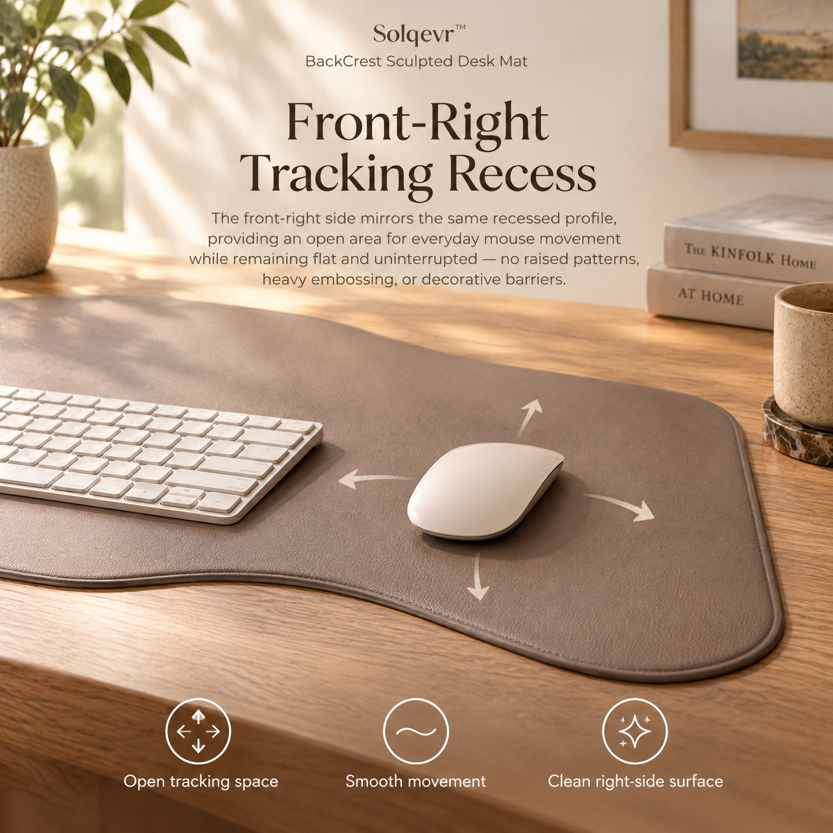 Solqevr™ BackCrest Sculpted Desk Mat
