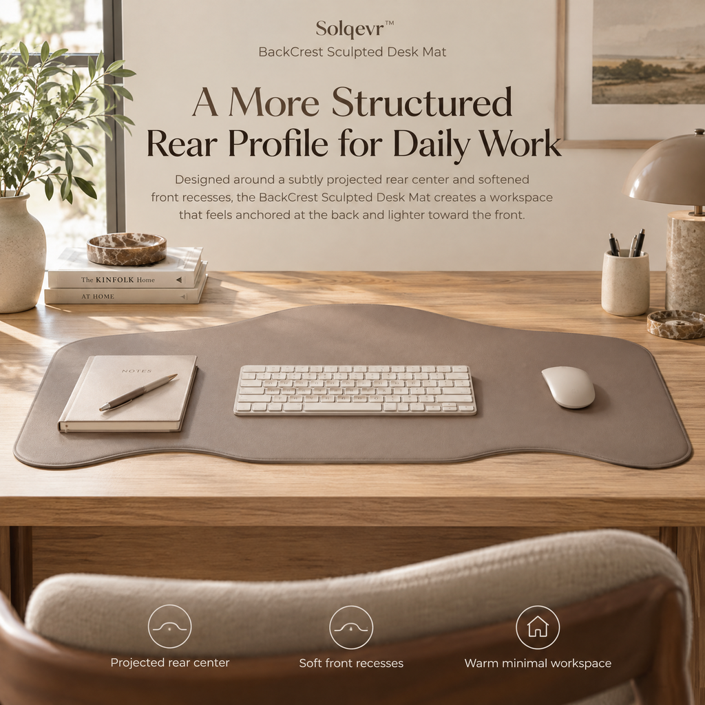Solqevr™ BackCrest Sculpted Desk Mat