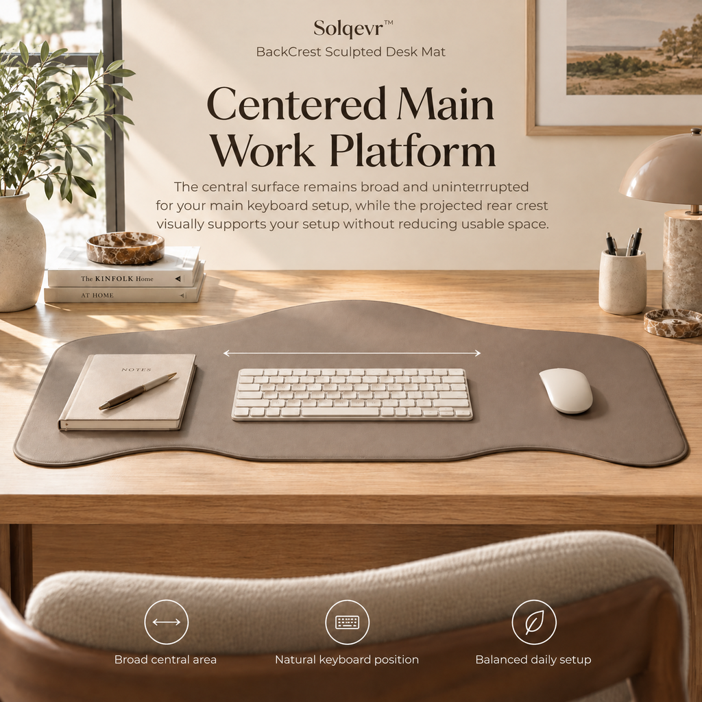 Solqevr™ BackCrest Sculpted Desk Mat